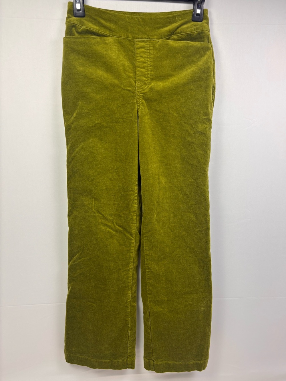 DG2 Diane Gilman Women’s 0P Olive Green Velvet Wide Leg Pants Petite